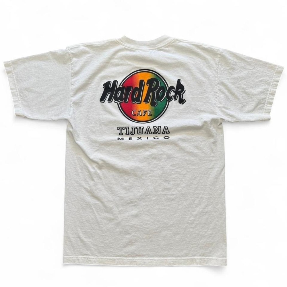 Vintage Hard Rock Cafe Tijuana Mexico White Mullet Hit Souvenir Retro T-shirt L